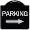 Signmission Parking With Right Arrow Heavy-Gauge Aluminum Architectural Sign, 18" x 18", BS-1818-24623 A-DES-BS-1818-24623 - alternate 1